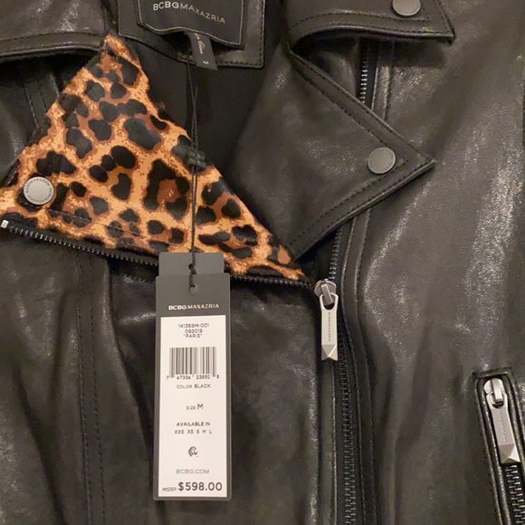 Bcbgmaxazria Leather Moto Jacket - Picture 15 of 16
